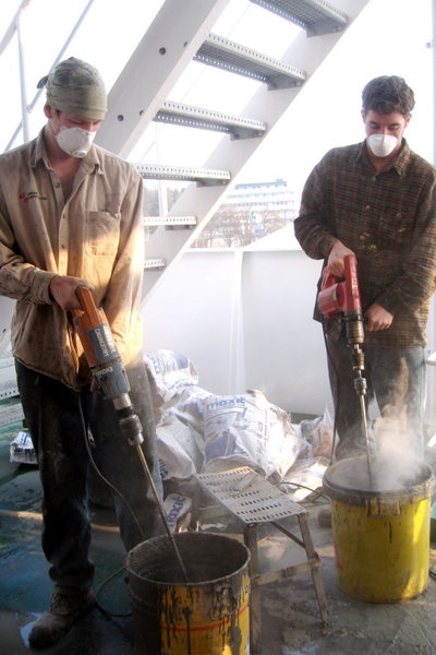 Cementing cabin floors