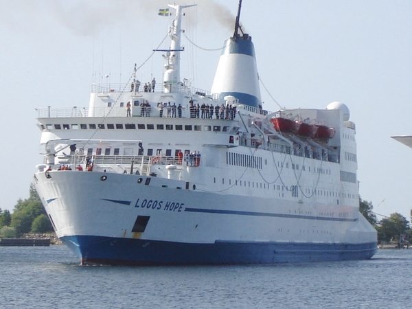 The Logos Hope (sailing into Landskrona, Sweden)