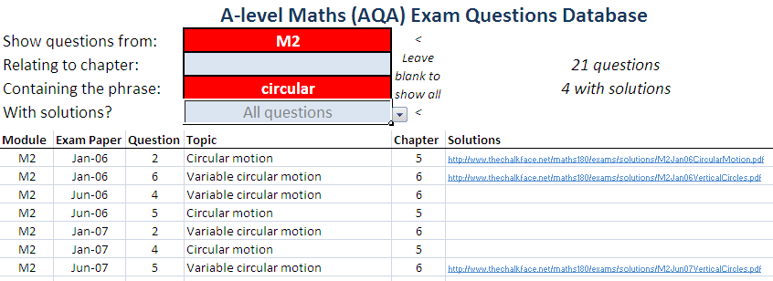 Past Exam Question Database, etc