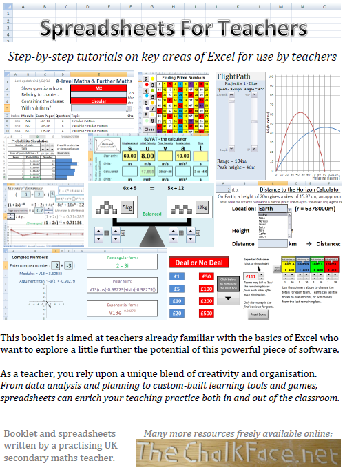 Spreadsheets for Teachers full version